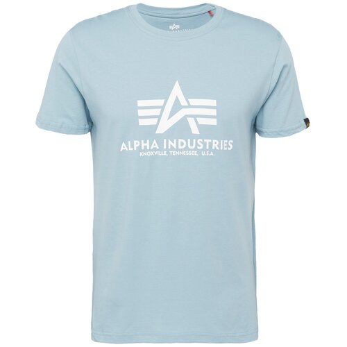 Alpha Industries Majica svetlo modra / bela Slike