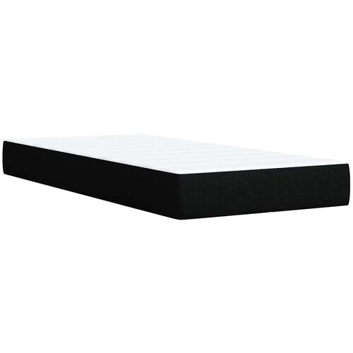  Krevet s oprugama i madracem crni 100 x 200 cm od tkanine Slike