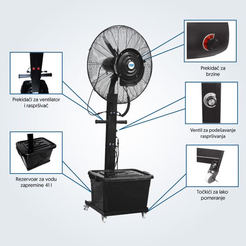 Prosto ventilator sa raspr&scaron;ivačem 41 l - MSF2603C Cene