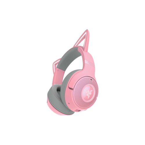  Slu&amp;scaron;alice Razer Kraken Kitty V2 BT &amp;ndash; Quartz Edition &amp;ndash; Wireless Bluetooth RGB Headset with Kitty Ears &amp;ndash; FRML Packaging RZ04-04860100-R3M1 Slike