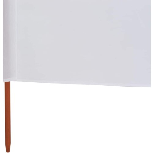  Vjetrobran s 9 panela od tkanine 1200 x 80 cm pje&amp;scaron;čano bijeli Slike