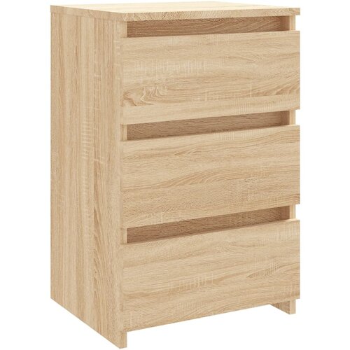Maison Chic Nočna omarica - Nočna miza sonoma hrast 40x35x62,5 cm konstruiran les, (21687548) Slike