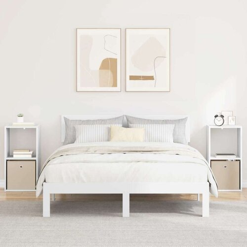  Noćni ormarić 2 pcs Bijelo 35 x 32 x 68 5 cm Konstruirano drvo Cene