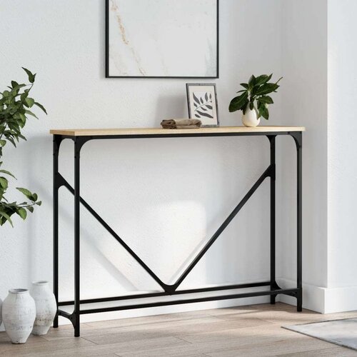  Konzolni stol boja hrasta 102 x 22 5 x 75 cm konstruirano drvo Slike