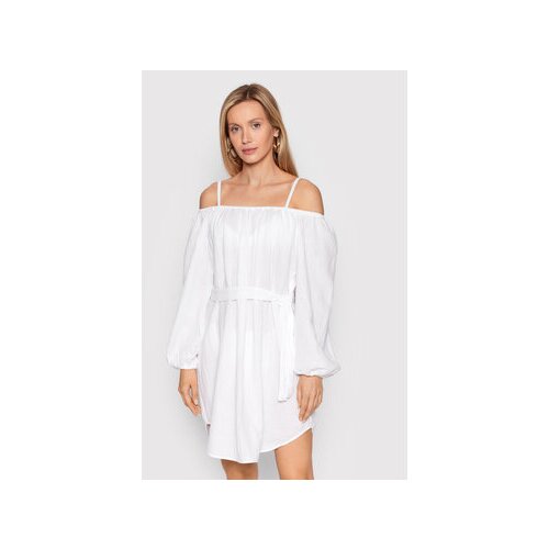 Seafolly Poletna obleka Double Cloth 54607-CU Bela Relaxed Fit Slike