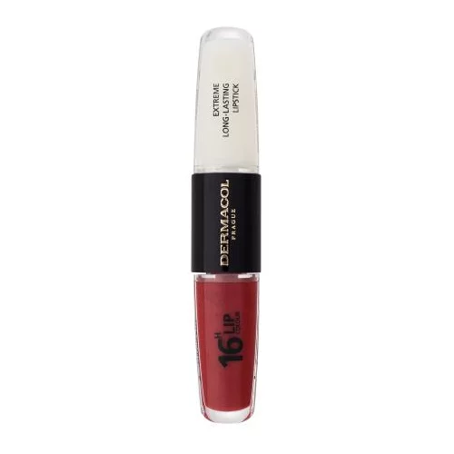 Dermacol 16H Lip Colour Extreme Long-Lasting Lipstick dugotrajni ruž i sjajilo za usne 2 u 1 8 ml Nijansa 20