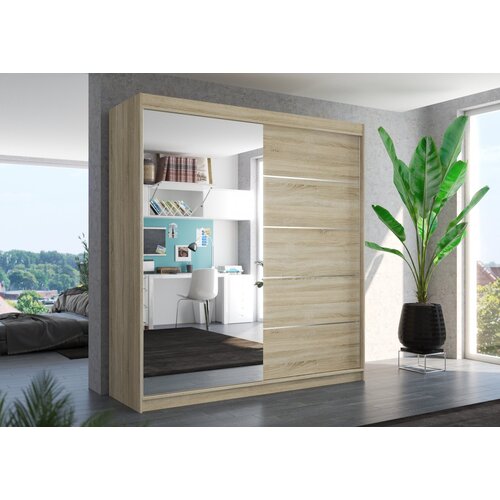 ADRK Klizni ormar s ogledalom OLIVER 200 cm - SONOMA-SONOMA HRAST Cijene