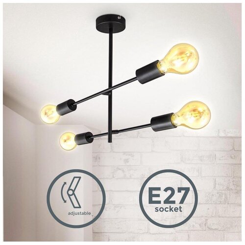 B.K. Licht 1343 - Luster na šipci 4xE27/60W/230V Cene
