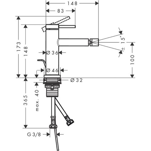 Hansgrohe 73201140 Tecturis S armatura za bide Cene