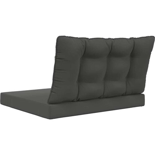  Jastuk za vanjsku sofU 2 pcs Antracit Poliester - Antracit 80 x 80 cm 1x sjedalo +1x naslon (2D s bartagom) Slike