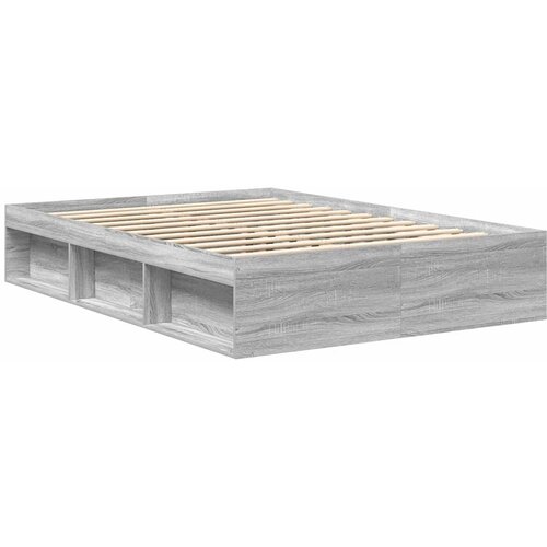  Okvir za krevet boja hrasta 150 x 200 cm veliki bračni Slike