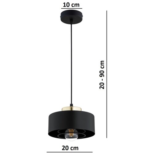  Brilagi - Visilica na sajli 1xE27/60W/230V prečnik 20 cm crna/zlatna Slike