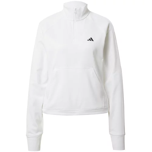 Adidas Sportska sweater majica 'Aeroready Game & Go Fleece' crna / bijela