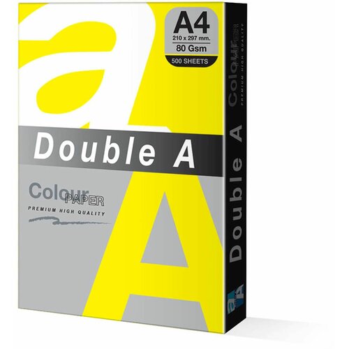 Double A fotokopir papir da A4 lemon bright žuti 500 Slike