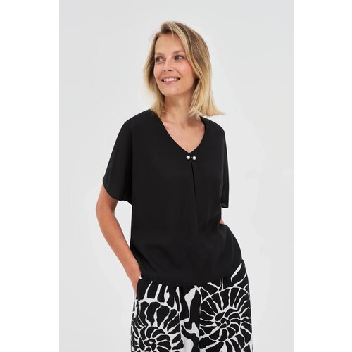 Marisse Black Viscose Shirt Slike