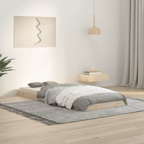 VidaXL Posteljni okvir 75x190 cm trdna borovina Slike