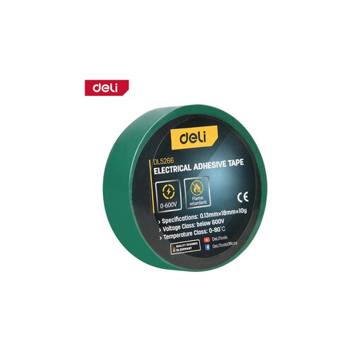 Deli PVC izolir traka zelena 18mm x 10m EDL5266 Cene