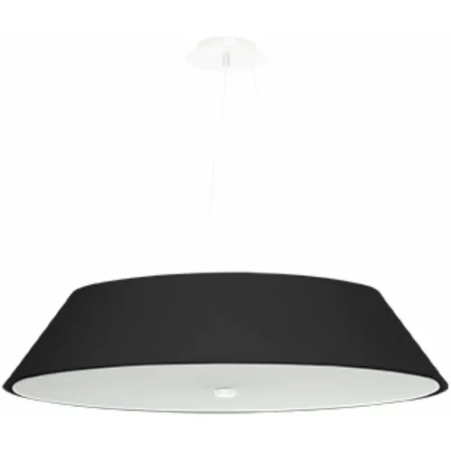 Nice Lamps Crna viseća svjetiljka s tekstilnim sjenilom ø 70 cm Hektor –