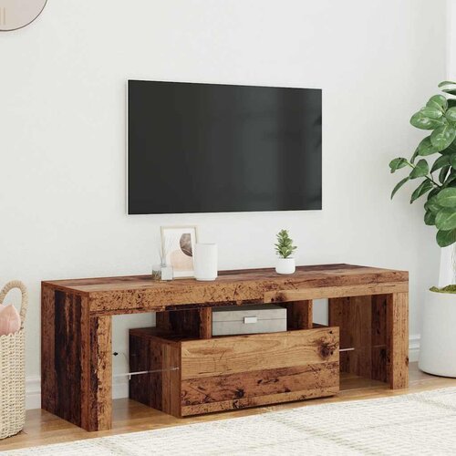 TV ormarić LED boja drva 120 x 36,5 x 40 cm konstruirano drvo Cene