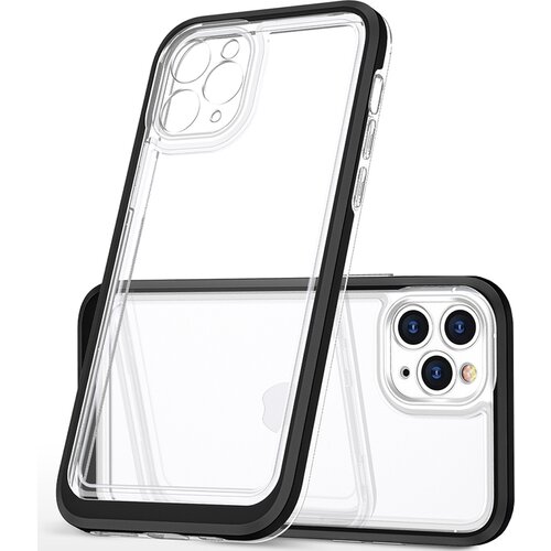 HURTEL OVITEK CLEAR CASE Z OKVIRJEM ZA IPHONE 13 PRO MAX ČRN, (21910521) Cene
