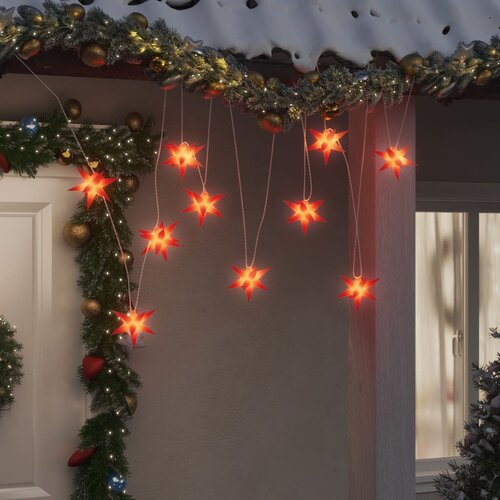vidaXL Božićna svjetiljka 10 LED crvena 10 cm Cijene