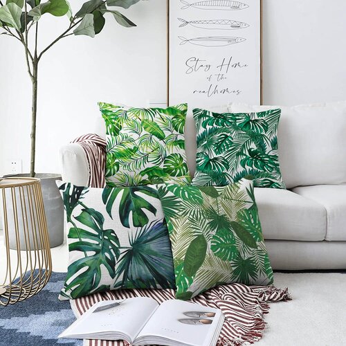 Minimalist Cushion Covers set od 4 ukrasne jastučnice Summer Jungle, 55 x 55 cm Cijene