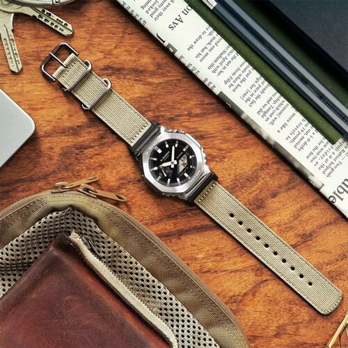 Casio Muški g shock srebrni analogno digitalni sportski ručni sat sa zelenim kaišem ( gm-2100c-5aer ) Cene