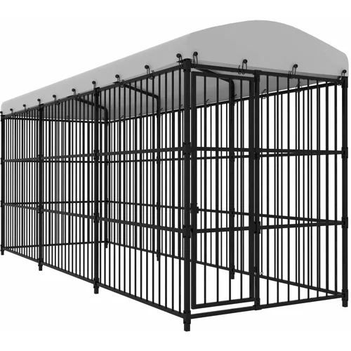 vidaXL Vanjski kavez za pse s krovom 450 x 150 x 210 cm