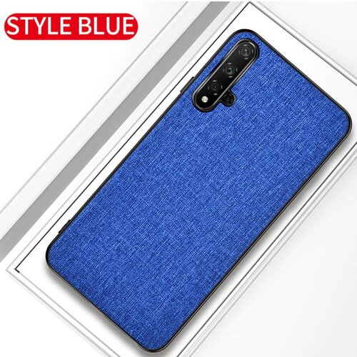  Shock-Proof ovitek za Huawei P30 Lite | Relief tekstila, modra barva Cene