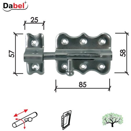 Dabel reza za vrata 384 Nikl 85&#215;58/25x57mm DSP 0105061 Cene
