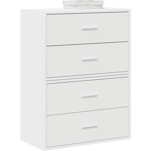 VidaXL Ormari s 2 ladice 2 kom bijeli 60x31x40 cm konstruirano drvo Slike