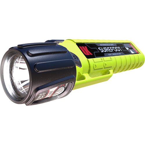 UK Underwater Kinetics Žepna svetilka za pritrditev na čelado LED-EX 4AA eLED SUREFOOT, doseg svetlobe 106 m, z dvojnim svetlobnim snopom, s 4 baterij Cene