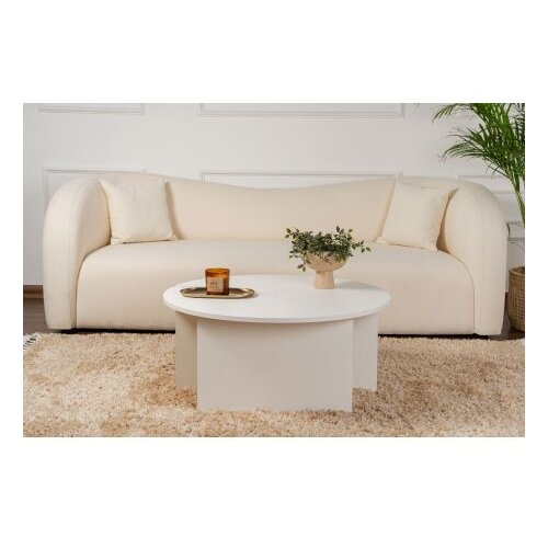 Hanah home Nordure Klub sto Moira, O90x41cm, Bijela Slike