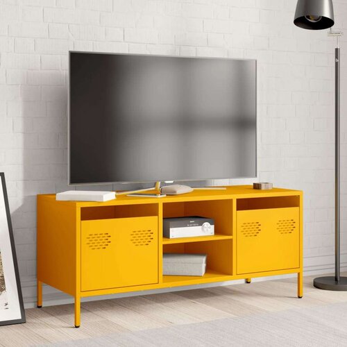 VidaXL TV ormarić boja senfa 101,5x39x43,5 cm čelični Slike