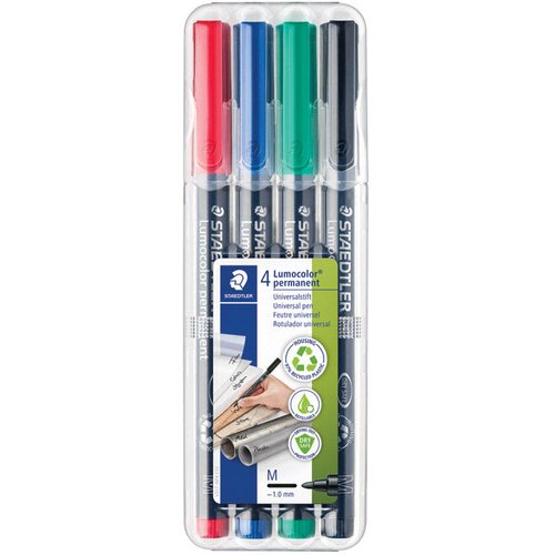 Marker PERMANENTNI 1MM PK4 RECIKLIRANI LUMOCOLOR STAEDTLER 317 WP4 Cijene