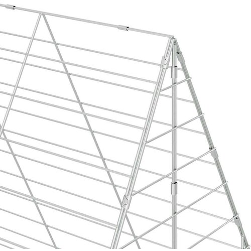  Kavez za zečeve Srebrno 400 x 100 x 210 cm Cinkani čelik Slike