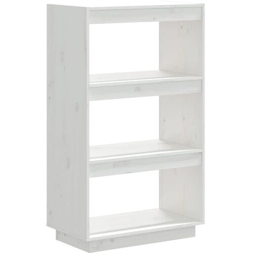vidaXL Knjižna omara / pregrada bela 60x35x103 cm trdna borovina, (20705954) Cene