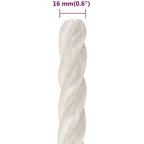  Radno uže bijeli 16 mm 250 m od polipropilena Slike