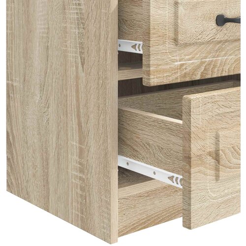  Noćni ormar s ladicama 2 pcs Hrast sonoma 43 x 34,5 x 44,5 cm Slike