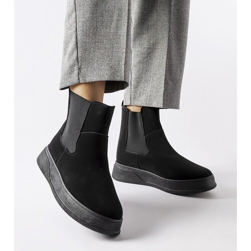 Gemre Black platform ankle boots Benilde Cene