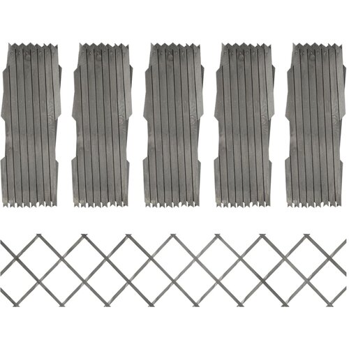 vidaXL Rešetkaste ograde 5 kom sive od masivne jelovine 180 x 30 cm Cijene