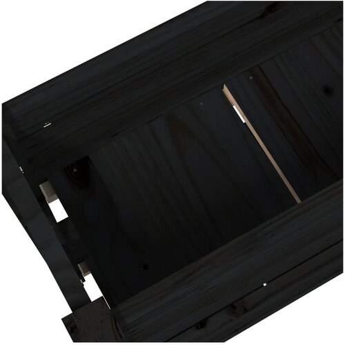  Sadilica crna 77x25x66 cm od masivne borovine Slike
