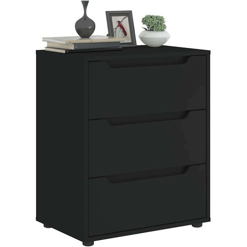 VidaXL Bivak VISNES Black 60x40x73 cm Inženirski les Slike