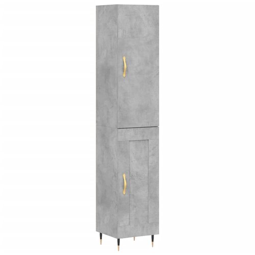 Maison Chic Visoka omara - Komoda - Predalnik betonsko siva 34,5x34x180 cm inženirski les, (21721735) Slike