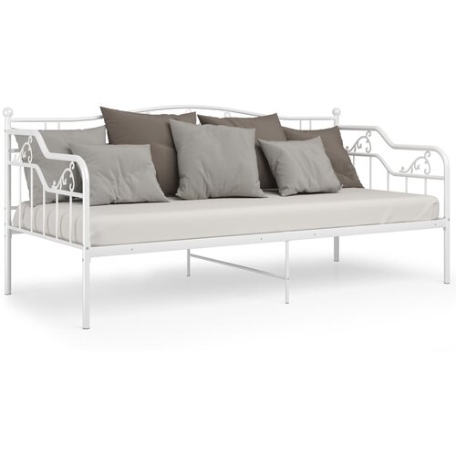  Okvir za krevet na razvlačenje bijeli metalni 90 x 200 cm Slike