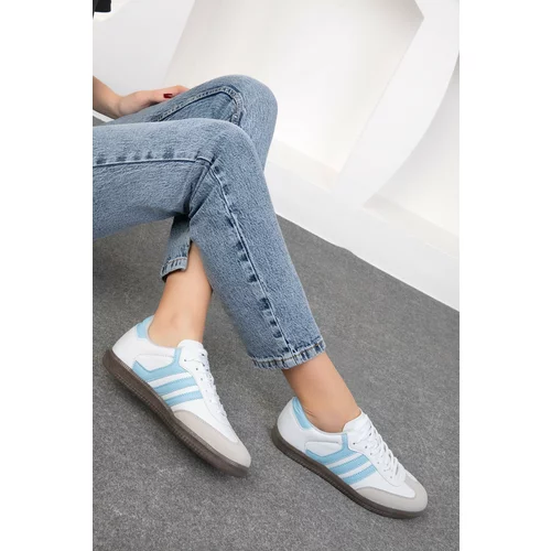 Soho White-Blue Unisex Sneakers 18880