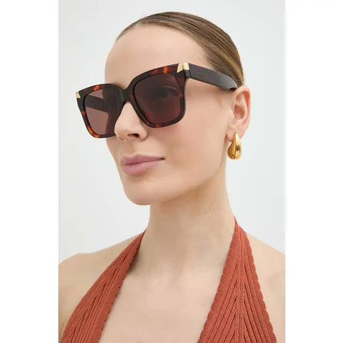 Alexander Mcqueen Sončna očala ženska, rjava barva, AM0440S