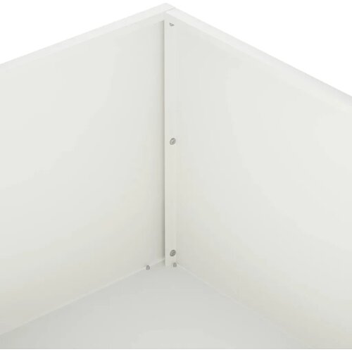  Vrtna saksija Bijela 40 x 40 x 20 cm Čelična vrata - Bijela 40 x 40 x 20 cm 1 Slike