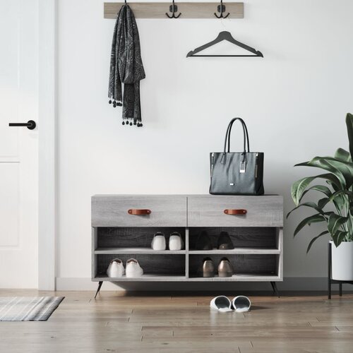 The Living Store Klop za čevlje siva sonoma 102x35x55 cm inženirski les - Klop Za Čevlje, (21437385) Cene