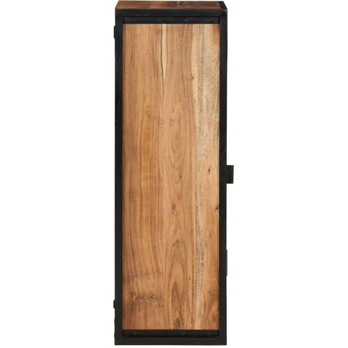 VidaXL zidni kupaonski ormarić 40x30x90 cm od drva bagrema i željeza Slike